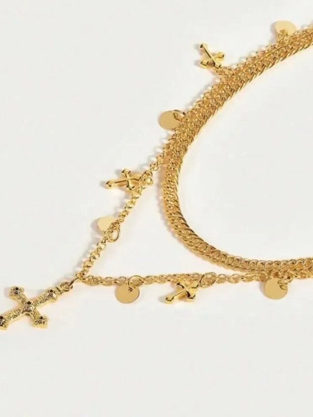 Layered CrossโNecklaceโQ206